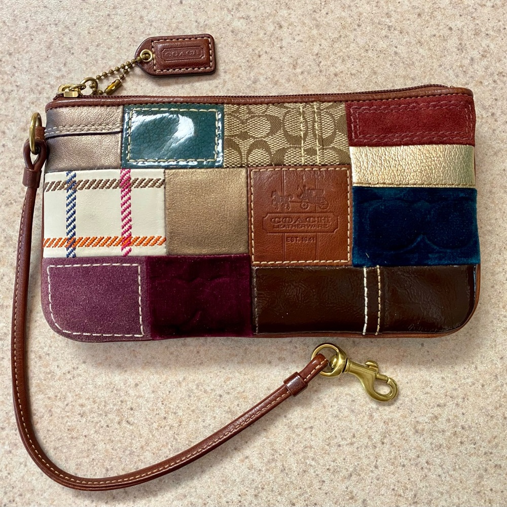 Coach Multicolor Patchwork Wristlet
